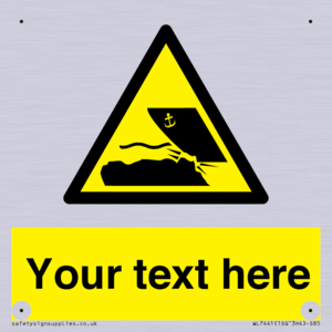 Custom Warning submerged objects in watercraft areas